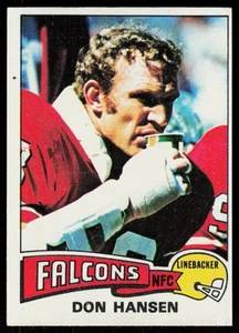 1975 Topps Don Hansen #384 CARTOLINA CALCIO Atlanta Falcons - Foto 1 di 2