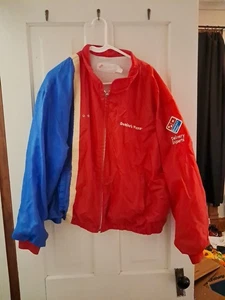 Vtg 1980s-90s Dominos Pizza Delivery Experts Nylon Jacket Fits Medium/Large - Photo 1/11