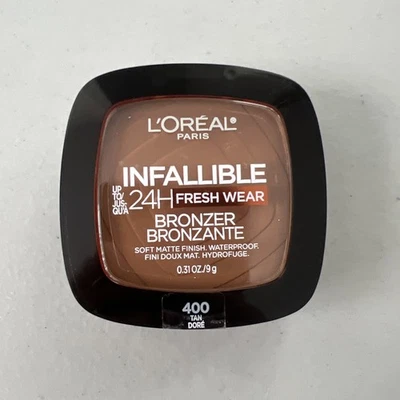 L'Oreal Infallible 24H Fresh Wear Bronzer Soft Matte Finish 400 Tan 0.31oz. New - Image 1 of 3