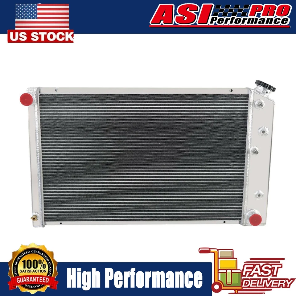 Fit 1974-1985 78 Oldsmobile Delta, Pontiac 1972-1977 LeMans 4 Rows Core Radiator - Image 1 of 4