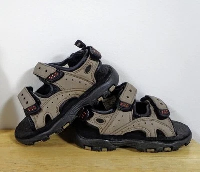 Sandalias de bebé marrón tostado negro naranja desteñido gloria talla 1 0051 Foto 1 de 3