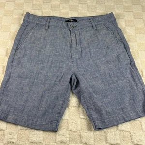7 For All Mankind Mens Shorts Size 31 Blue Cotton Casual Flat Front - Picture 1 of 7