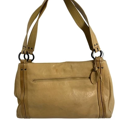 Bolso de Hombro ROLFS Vintage Cuero Coñac Tres Compartimentos + Bolsillos Foto 1 de 4