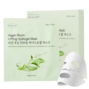 OHMYPURE Vegan Mucin Lifting Hydrogel Collagen Face Mask 10 ea Ultimate Hydra... - Picture 1 of 7
