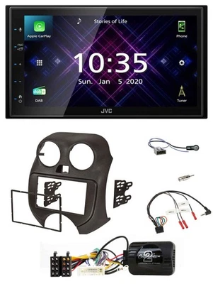 JVC DAB 2DIN Lenkrad Bluetooth USB Autoradio für Nissan Micra K13 ab 2010 - Bild 1 von 4