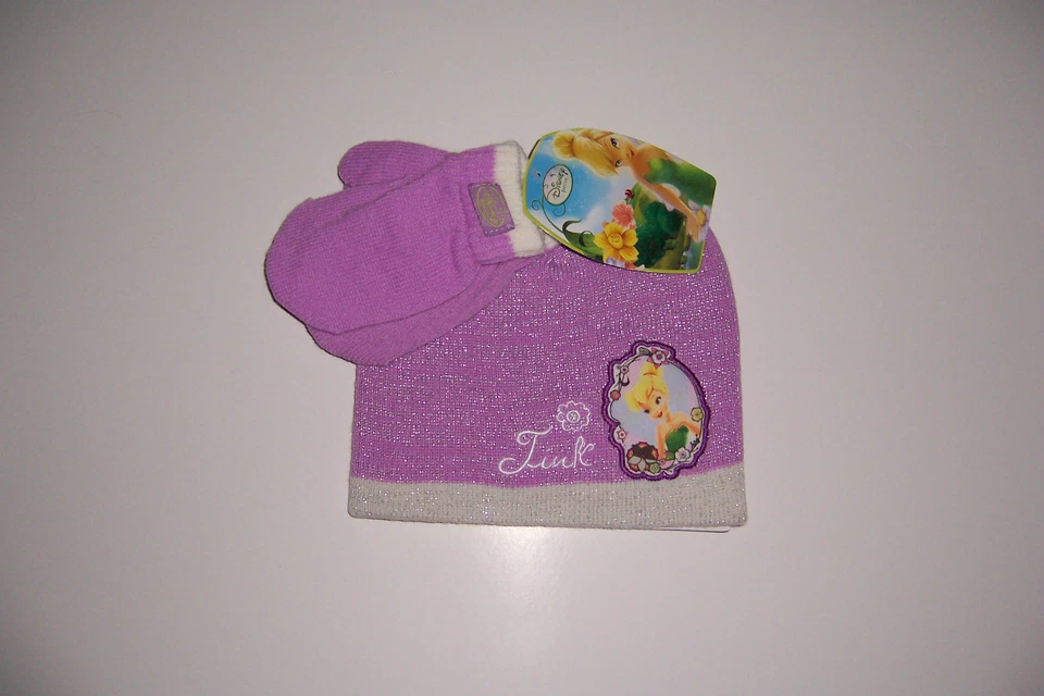 DISNEY FAIRIES TINKER BELL NIÑOS PEQUEÑOS INVIERNO GORRO GORRA Y MANOPLA CONJUNTO ¡NUEVO CON ETIQUETAS! Foto 1 de 1