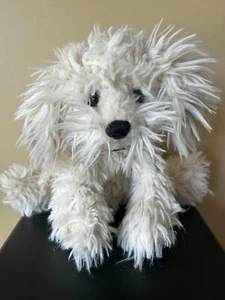 Gund Dreyfus 14” Plush Fluffy Shaggy White Dog 13030 Retired Long Hair Soft - Picture 1 of 4