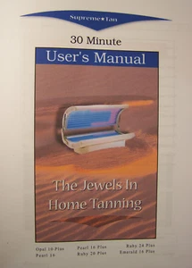 Supreme Tan Tanning Bed User Manual Opal Pearl Ruby Emerald Printed Manual - Picture 1 of 1