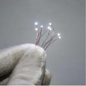Lámpara LED 3v 0201 Smd Micro Luz LED Alambre de Cobre Juguetes Modelos Pre-soldados 5 un. - Imagen 1 de 18
