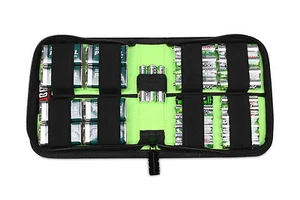 New Padded Universal Compact Travel Case Batterie Chargers Cables Memory Cards - Picture 1 of 9