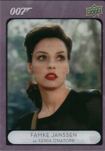 James Bond Villains & Henchman, Famke Janssen #59 (Purple SSP) Acetate Card