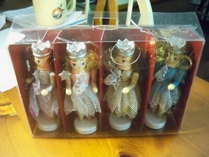 4Pcs Christmas Nutcracker Ornaments Collectibles for Table Xmas Tree Gifts - Picture 1 of 4