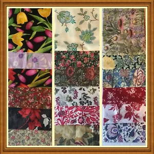Dessert Rolls 5 x 45 Floral Variety 18 pieces Fabric 100% Cotton NO Duplicates - Picture 1 of 12