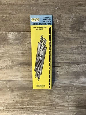 Atlas #849 HO Scale Dead-End Uncoupler Track Nickel Silver - Image 1 of 2