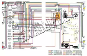 Laminated Colored Wiring Diagram 17" X 11" 1980 Pontiac Firebird and Trans AM - Picture 1 of 3