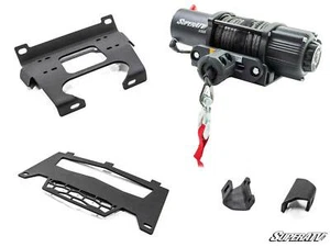 SuperATV 4500 lb. Winch & Mounting Plate for Polaris RZR 900 / S / 4 (2015-2020) - Picture 1 of 4