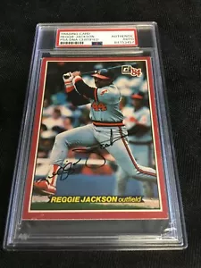 1984 DONRUSS JUMBO ACTION ALL STAR REGGIE JACKSON SIGNED PSA/DNA AUTO AUTOGRAMM - Bild 1 von 3
