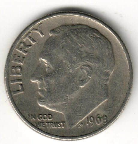 USA - 1968P - Roosevelt Dime - #4761 Cover