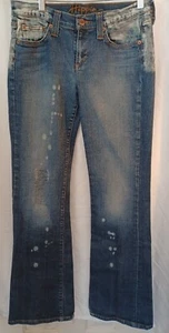 HIPPIE Brand acid washed Denim Jeans Bootcut size 29-32 Women's low rise - Picture 1 of 10