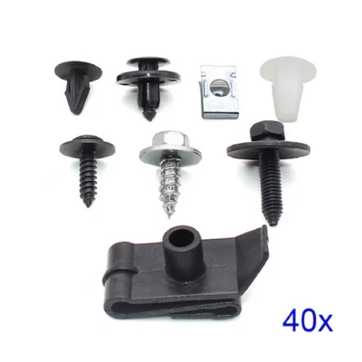 Car Engine Undertray Cover Clips Bottom Tray Shield Guard Screws Metal Fasteners - Image 1 of 4