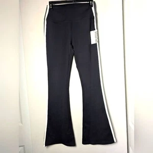 Splits59 Pants Flare Legging Black Side Stripe Raquel High Waist Sz L Short - Picture 1 of 10