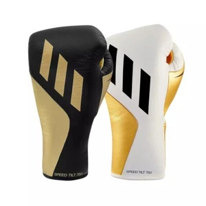 adidas Boxing Gloves Lace Up Speed Tilt 750 Pro Leather BBBC Approved - Picture 1 of 11