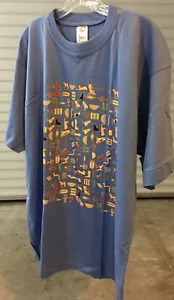 ÄGYPTISCHE HIEROGLYPHEN UPRAISED SYMBOLS Teshert T-Shirt Herren XL blau - Bild 1 von 6