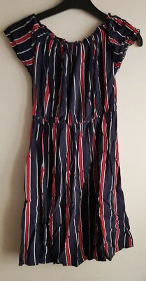 KIABI robe longue taille XXS 12 ans rayure marine - Photo 1/3