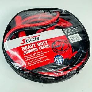 SILVAN 'SELECTA' 'HEAVY DUTY Jumper Leads - 4Metre Cable, STRONG Clamps NEW. - Picture 1 of 4