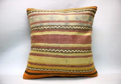 Almohada de sofá Kilim, 20x20 pulgadas, cojín decorativo, almohada vintage hecha a mano Foto 1 de 4