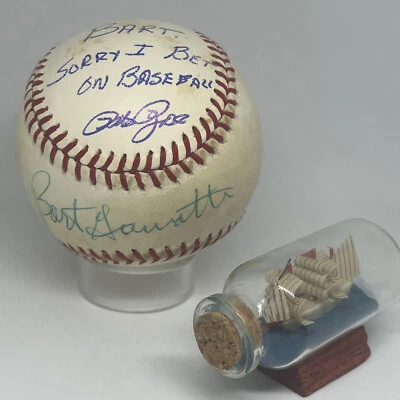 Pete Rose & Bart Giamatti Doble Firmado ONL Béisbol JSA LOA Inscrito Automático A2687 Foto 1 de 4