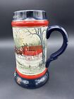 Budweiser Beer Stein Collector Series An American Tradition Holiday Mug 1990 Vtg
