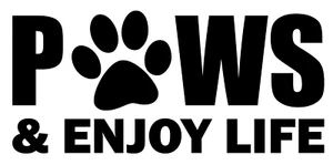 Calcomanía de vinilo PAWS & ENJOY LIFE, pegatina parachoques, mascotas, perro, automóvil, ventanas, exteriores - Imagen 1 de 5