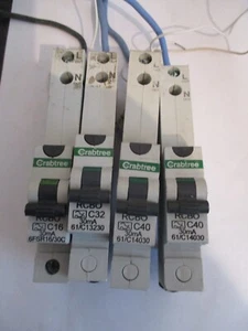 CRABTREE STARBREAKER C6 C16 C20 C32 C40 AMP 30mA 10KA SINGLE POLE RCBOS(OLDER) - Picture 1 of 1