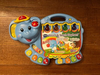 VTech Touch & Teach Elephant Book Kids Electronic Learning Educational Toy Gift - Image 1 of 3