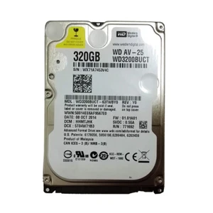 Western Digital AV-25 WD3200BUCT 320GB 16MB 2.5" SATA Laptop HDD Hard Disk Drive - Afbeelding 1 van 4