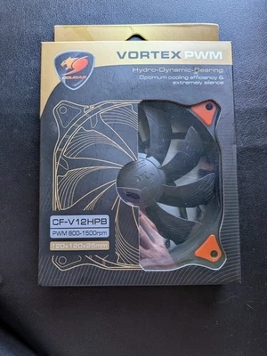 COUGAR VORTEX PWM 120mm CF-V12HP Case Fan - Original Box & Accessories, 1500 rpm - Image 1 of 4