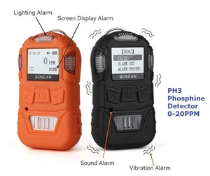 PH3 Phosphine Portable Industrial Gas Leak Detector Four Alarm Mode 0-20PPM - Picture 1 of 14