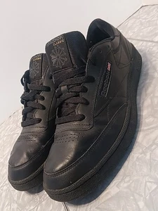 Men's Reebok Club C 85 Leather Tennis Shoes - AR0454 Black Charcoal - Picture 1 of 6