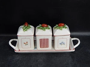 Villeroy&Boch Petite Fleur Charm Marmeladendosen Hagebutte Tablett Marmelade - Bild 1 von 3