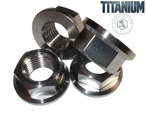 M10 x 1.25mm titanium Grade 5 hex flange nuts - Picture 1 of 14