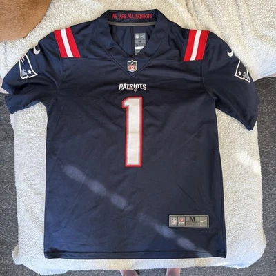 Camiseta NFL On Field New England Patriots Cam Newton para hombre talla M Foto 1 de 4