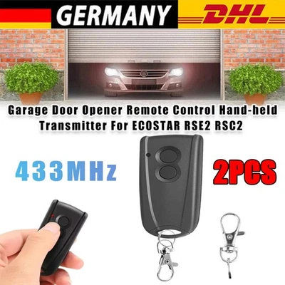 Funk Fernbedienung Garagen Toröffner Duplikator für Hörmann Ecostar RSC2 433 MHz - Bild 1 von 4