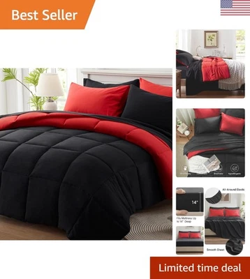 Conjunto de edredom reversível tamanho King com certificação OEKO-TEX - 7 peças - Imagem 1 de 4