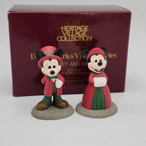 Juego de 2 porcelana Mickey y Minnie Department 56 Disney Parks Village #5353-8 - Imagen 1 de 17