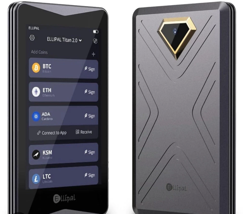 ELLIPAL Titan 2.0 Air Gapped Cold Wallet Grey Crypto Wallet