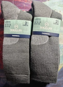 Magellan Thermal Crew Socks Wool 6 Pairs - Picture 1 of 4