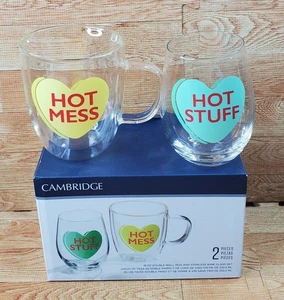 Hot Mess Stuff Cambridge 2 Stück 18 Unzen doppelwandiger Becher und stielloses Weinglas - Bild 1 von 3