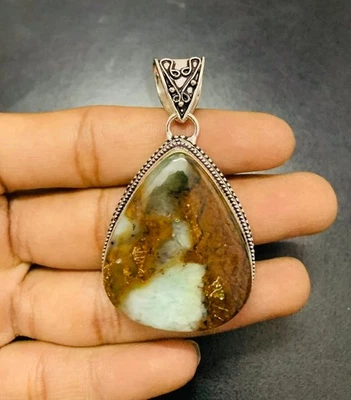 Chrysoprase Gemstone 925 Sterling Silver Handmade Pendant Jewelry Gift For Love - Изображение 1 из 3