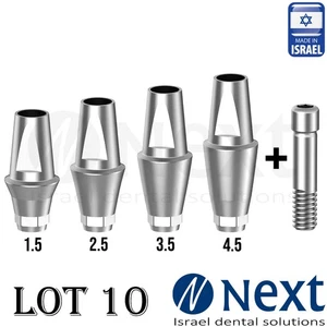 lot x 10 Straight Abutment Fit Implantium replica screw 1.5-4.5 mm conic - Picture 1 of 7